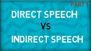 Direct Speech | Indirect Speech | Types of Speech