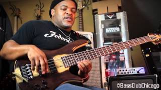 Anthony Wellington demos a Fodera Monarch Elite 5 w/ Aguilar TH500 \u0026 SL112