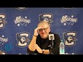 connecticut s geno auriemmam sarah strong and paige bueckers after defeating creighton