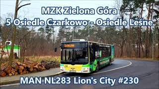 MZK Zielona Góra - linia 5, MAN NL283 Lion's City #230