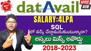 Data Vail Recruitment | Data Vail SQL  jobs | Jobs in Hyderabad | Latest jobs 2023 |@VtheTechee
