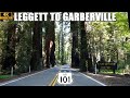 US-101 North: Leggett to Garberville, California | Driving Through Richardson Grove State Park