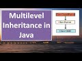 Multilevel Inheritance in JAVA,#47