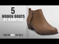 Top 10 Rampage Women Boots [2018]: Rampage Women's Tarragon Ankle Bootie Brown 9