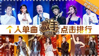 《歌手2018》收官人气报告：个人单曲点击排行榜、官方频道点击TOP 3公布！各歌手人气之作大串烧！Singer2018【歌手官方音乐频道】