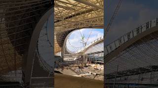 FIFA Stadium membrane structure and steel structure erecting