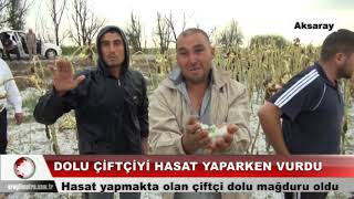 Dolu çiftçiyi hasat yaparken vurdu