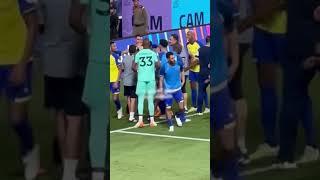 Al Nassr’s Cristiano Ronaldo prostrates during goal celebration in Saudi Arabia