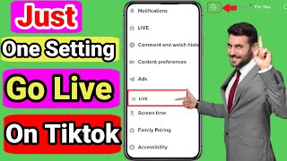 (just 1 setting)🔴how to go live on tiktok || go live on tiktok without a thousand followers 2023