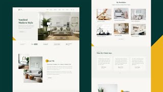 Interior Designer Portfolio HTML Website Template (Jesse) | Source Code