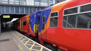 10 Car SWT Class 456 + Class 455 Combo at Clapham Junction 2017