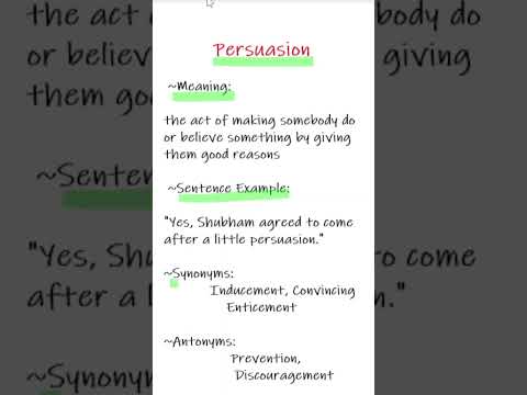 How do you use the word persuasion in a sentence?