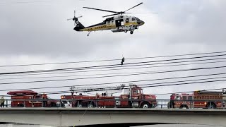 Cars Found In The LA River After Storm In Paramount CA