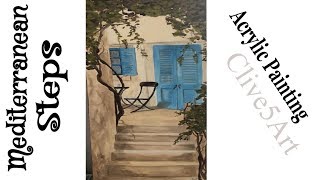 mediterranean Acrylic painting with clive5art
