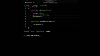 Print 1 -10 numbers using Recursion in java. | Java | Recursion