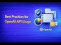 Best Practices for Secure and Efficient OpenAI API Integration
