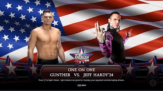 [ the great american bash spring playoffs 3 round ] - gunther vs jeff hardy ( Best of 5 out of 3 )