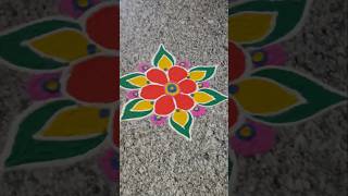 Simple rangoli design for Sankranti festival.#rangolidesigns #festivalrangoli #pongal #sankranthi