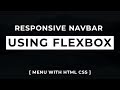 Responsive navbar with Flexbox | CSS Flexbox Tutorial | Flexbox Navbar