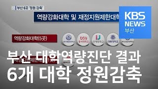 [다시보기] 대학역량진단 결과 부산 6개 대학 정원감축