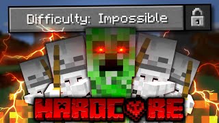 I Beat Minecraft on IMPOSSIBLE DIFFICULTY in HARDCORE?! (very scary)