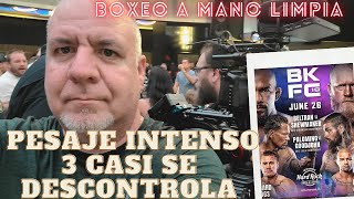 BOXEO a mano limpia, pesaje intenso en BARE KNUCKLE que por poco se descontrola