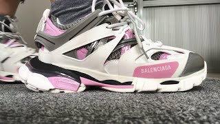 Balenciaga Track 3.0 Trainer Pink Grey White HD On Feet