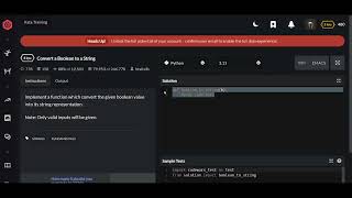 Codewars | Convert a Boolean to a String | Python 8 kyu