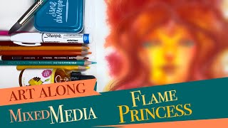 Flame Princess | Jane Davenport INKredible Ink and Watercolors