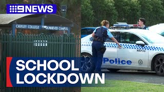 Teacher injured after student found with knife in Sydney school lockdown | 9 News Australia