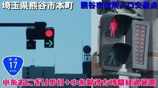 【信号機】埼玉県熊谷市本町 小糸おにぎりLED歩灯+小糸製待ち時間表示装置