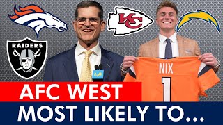 AFC West Predictions & Superlatives For 2024 NFL Season: The Denver Broncos Are Most Likely To…