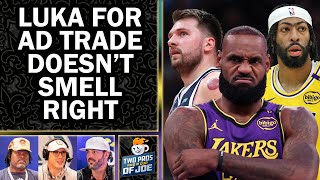 Brady Quinn, LaVar Arrington, \u0026 Jonas Knox React to Lakers Trading Anthony Davis for Luka Doncic