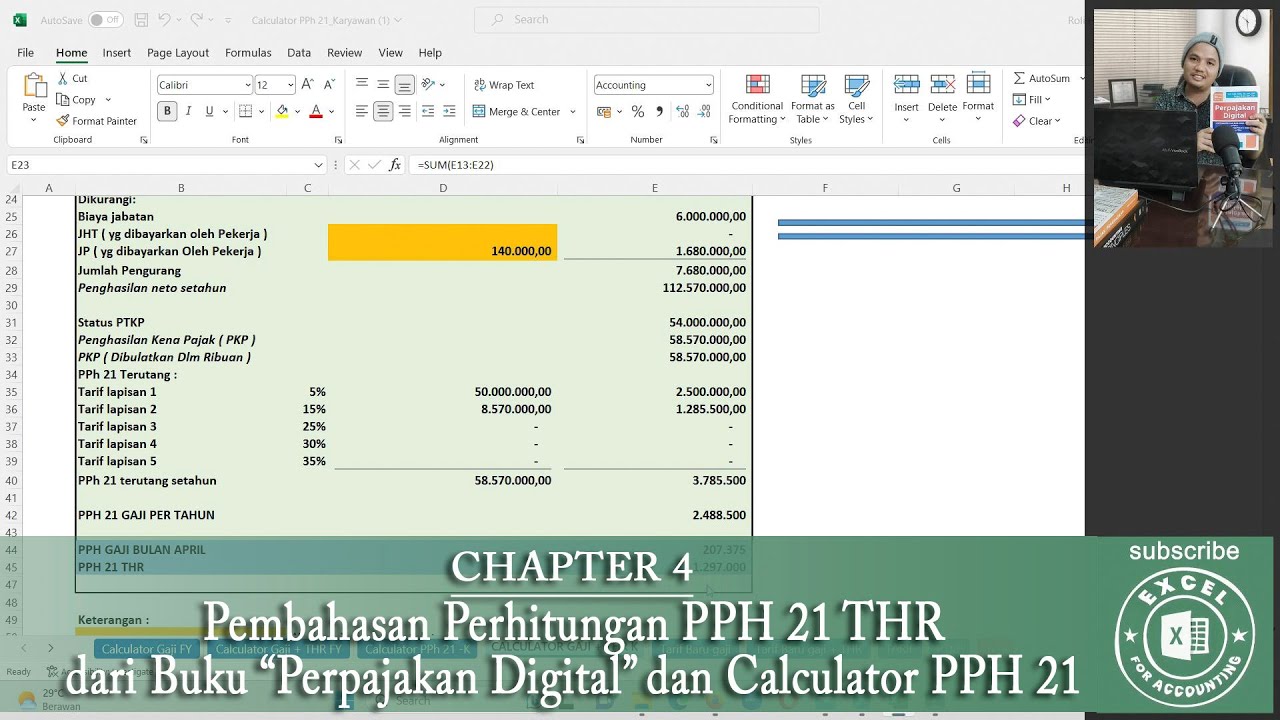 Chapter 4 Bahas Buku "Perpajakan Digital" Mengulas Perhitungan PPH 21 ...