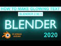 How to make glowing text in blender 2.9 | blender tutorial