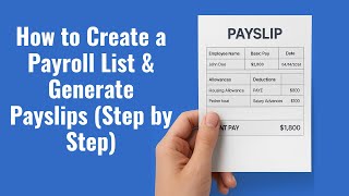 How to Create a Payroll List & Generate Payslips (Step by Step)