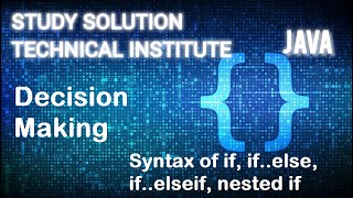 decision making | conditional statement | if else java