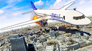 Crash Landing a PLANE in London - Teardown Mods Gameplay