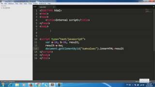 Javascript | How to write Internal script ?