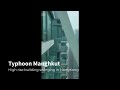 Typhoon Manghkut - High rise building swinging in HongKong