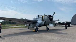 CWHM's Grumman TBM Avenger AS 3 - first post-restoration taxi and powered wing swing.