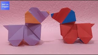 Origami Puppy Tutorial / How to make an origami DOG / Step by Step / Paper Animals