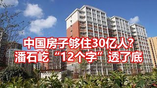 中国房子够住30亿人 潘石屹12个字透了底