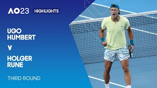 Ugo Humbert v Holger Rune Highlights | Australian Open 2023 Third Round