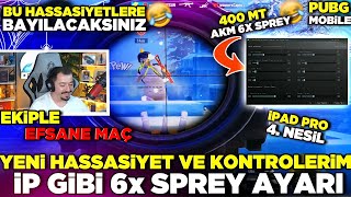 YENi HASSASİYET VE KONTROLLERİM - İP GİBİ 6x SPREY - PUBG MOBİLE