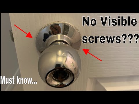 How To Remove Exterior Door Knob With No Visible Screws