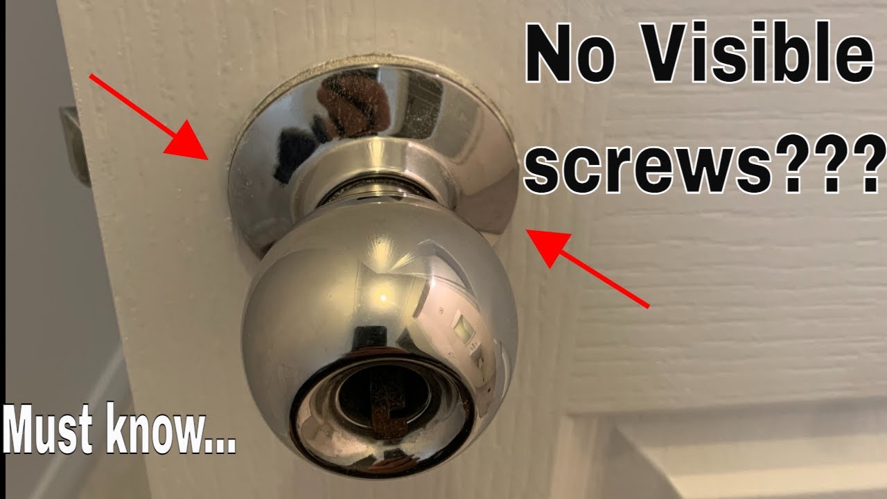 Remove Door Handle Knob Without Screws Visible Youtube