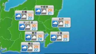 水曜日は強雨に注意　汗ダラ～の蒸し暑さに Update2010-06-15 夕