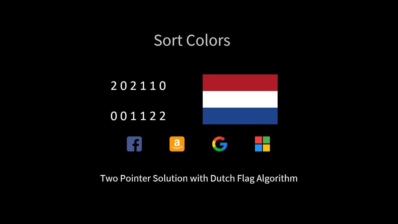 Solving Colors Sort Problem Using Dutch Flag Algorithm - YouTube