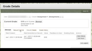 Blackboard 9.1.13: Override Grade via Grade Details Page